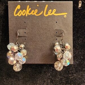 Cookie Lee Iridescent Dangle Earrings NWT